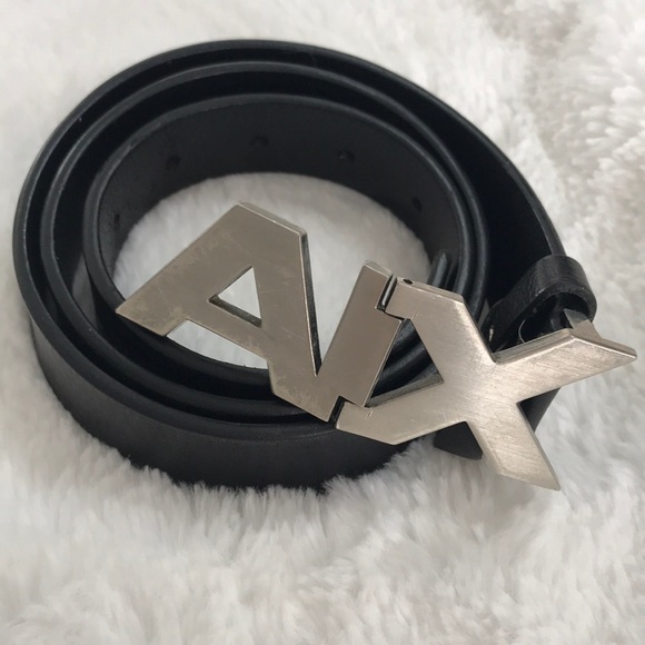 armani exchange leather belt